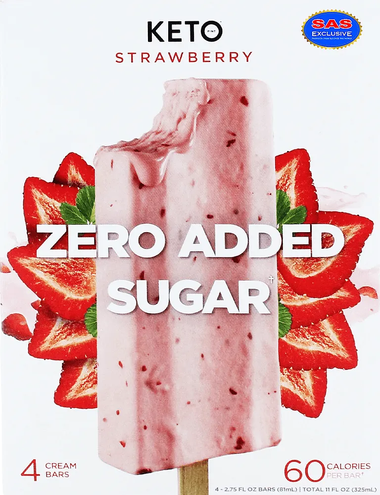 Պաղպաղակ ելակի «Keto Strawberry Zero Sugar» 4*81մլ
