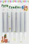 Birthday candle "Party" 6 pcs