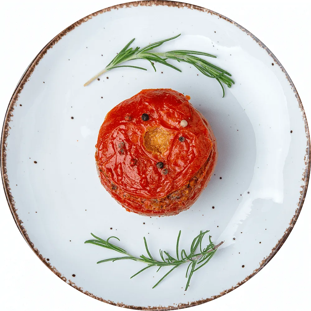 Summer dolma with tomatoes