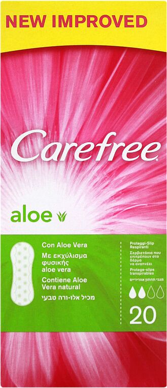 Ежедневные прокладки "Carefree Aloe" 20шт