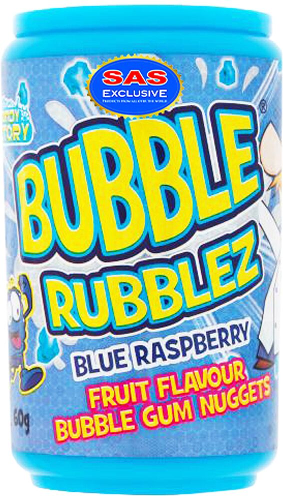 Մաստակ «Bubble Rubblez» 60գ Կապույտ ազնվամորի
