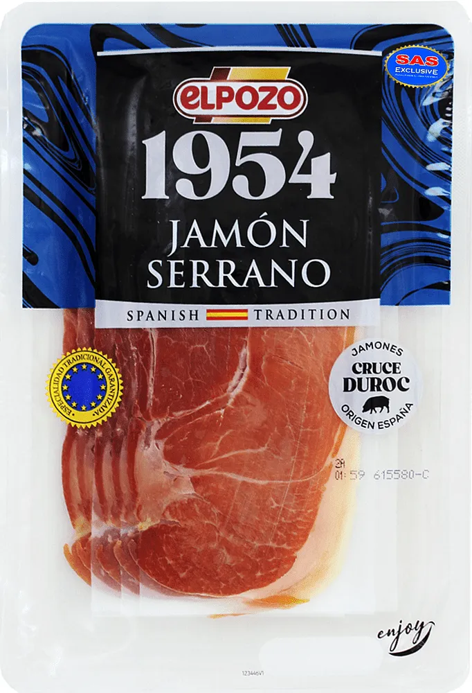 Sliced ​​jamon "Elpozo" 80g