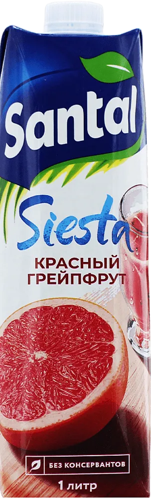 Сокосодержащий напиток со вкусом грейпфрута ''Santal'' 1л 