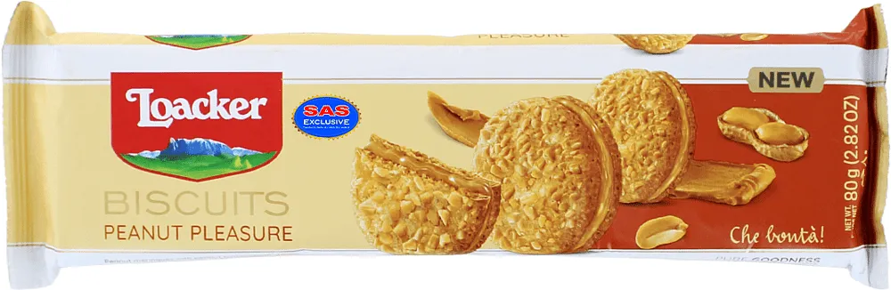 Cookies with peanut cream "Loacker" 80g
