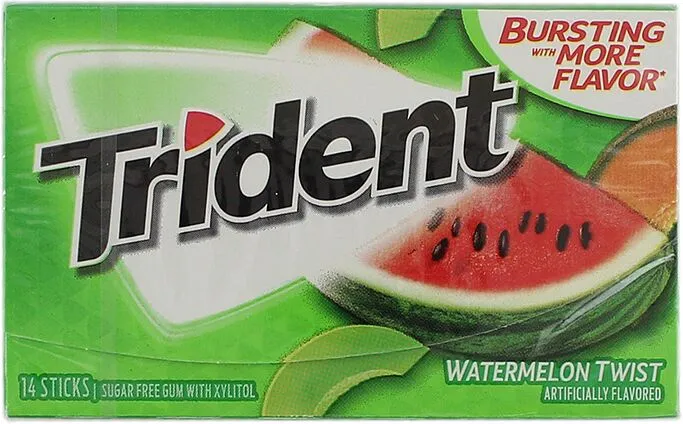 Жевательная резинка со вкусом арбуза "Trident" 