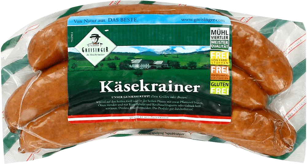 Sausages with cheese "Greisinger Kasekrainer" 300g 