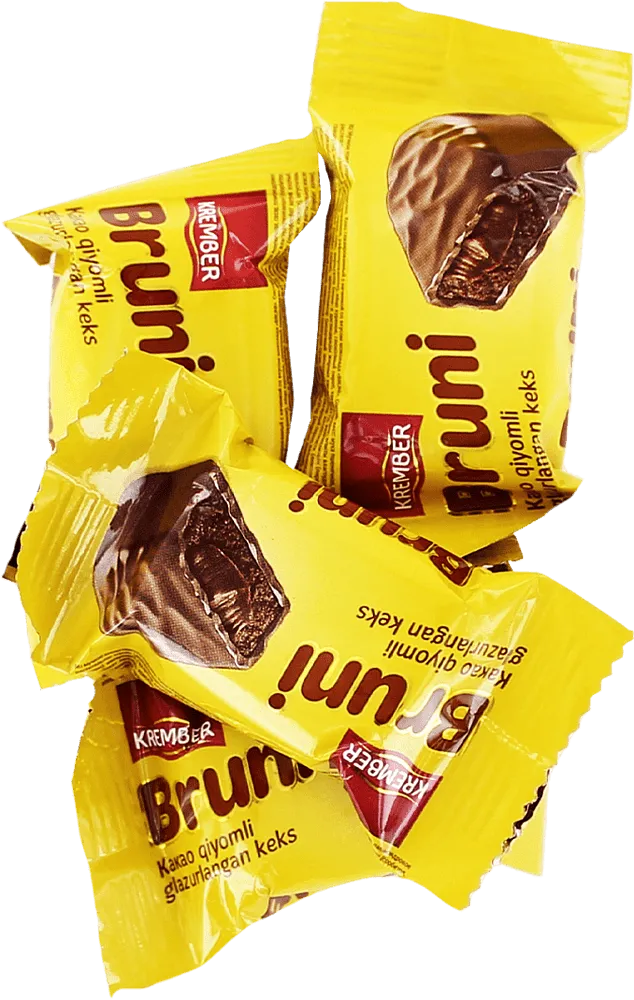 Cake glazed with chocolate flavor filling Bruni "Krember"

