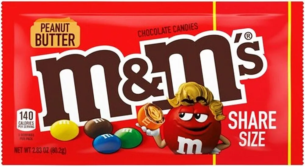 Chocolate dragee "M&M's Peanut Butter" 80.2g
