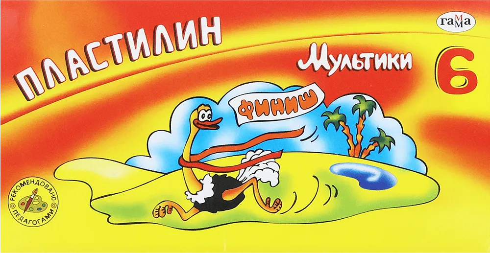 Պլաստիլին «Гамма Мультики Финиш» 6 գույն
