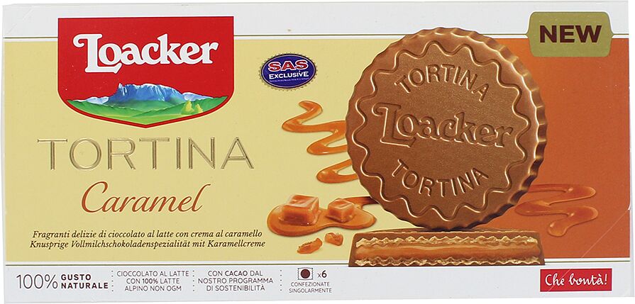 Wafer with caramel filling "Loacker Tortina" 126g