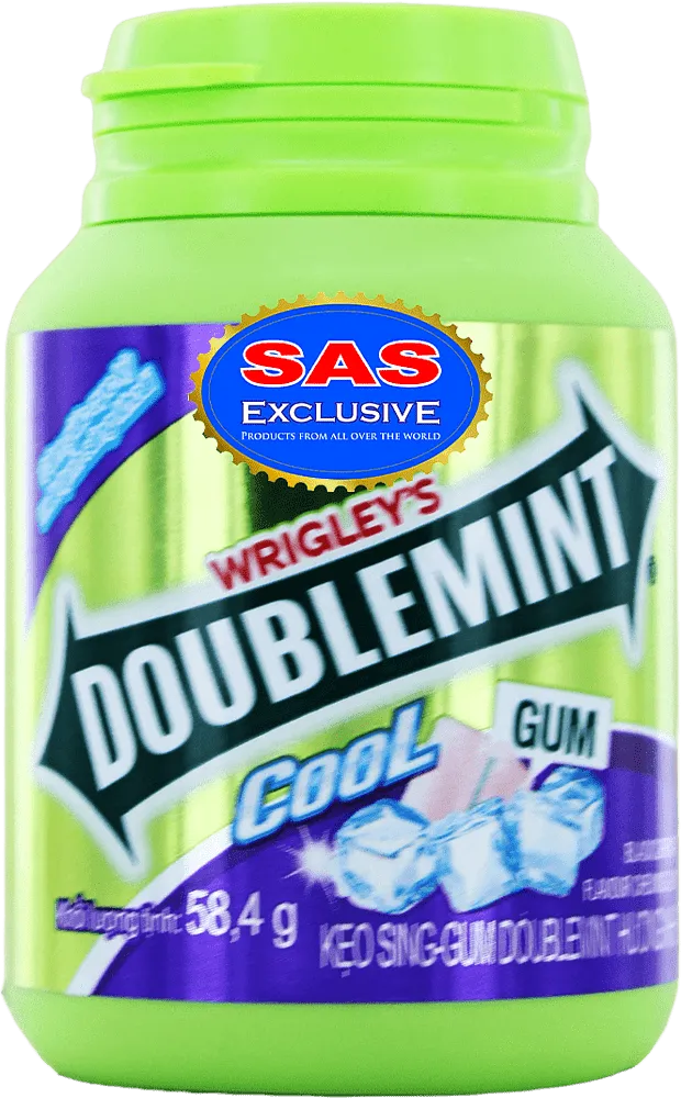 Blackcurrant flavored chewing Gum "Wrigley's Doublemint Blackcurrant" 58.4g

