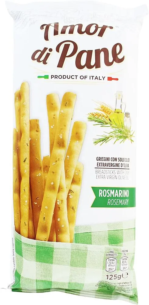 Breadsticks with Rosemary "Amor Di Pane" 125g
