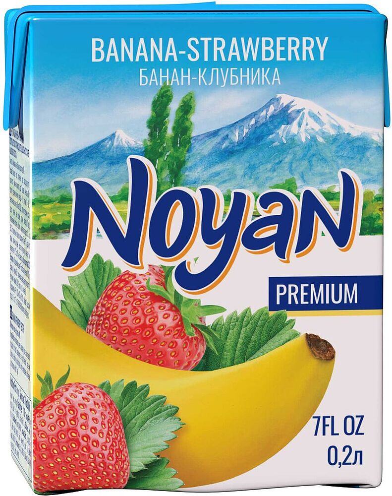 Натуральный  сок "Noyan" 200мл Банан и клубника