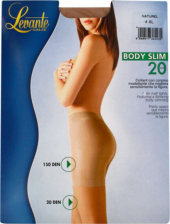 Tights  "Levante Body Slim 20Den N4" Natural