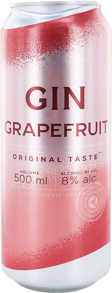 Light alcoholic grapefruit flavored drink "Obolon Smak Gin Grapefruit" 500ml
