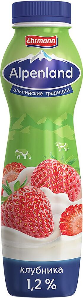 Yoghurt drink with strawberry "Epica Alpenland" 290g, richness: 1.2%
