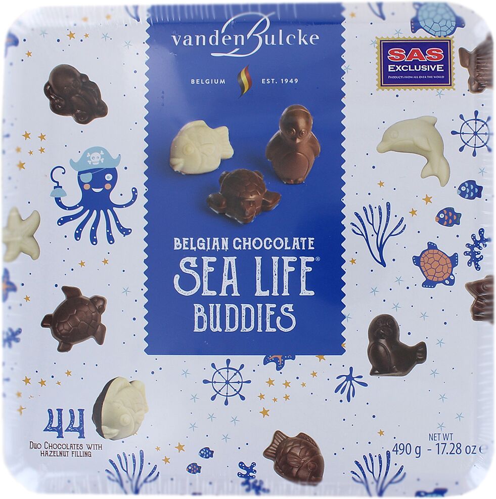 Chocolate candies collection "Vanden Bulcke Sea Life" 490g