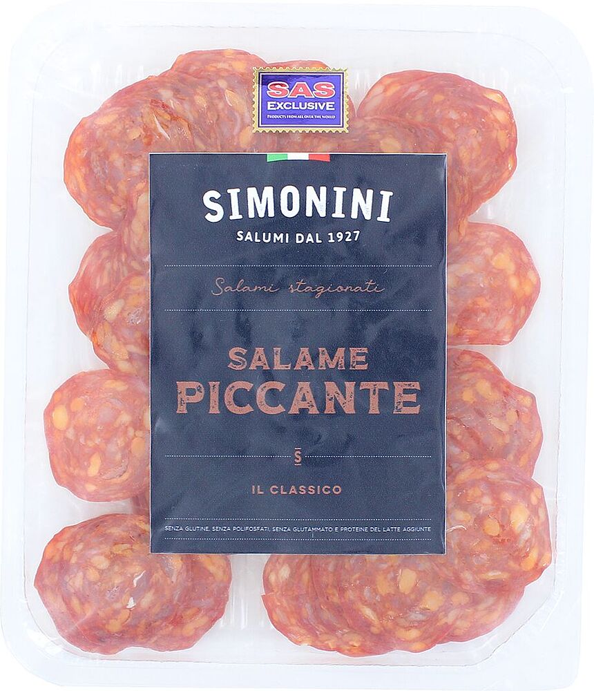 Salami sausage sliced 