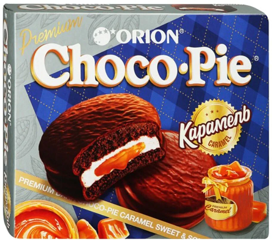 Cookies coated with chocolate with caramel "Orion Choco Pie Caramel" 360g