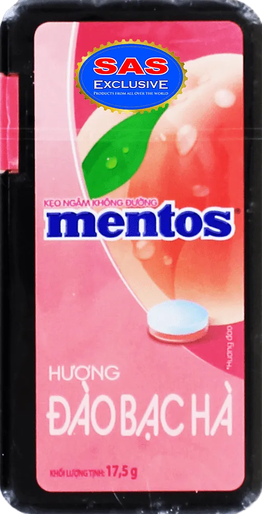 Peach-flavored candy "Mentos" 17.5g
