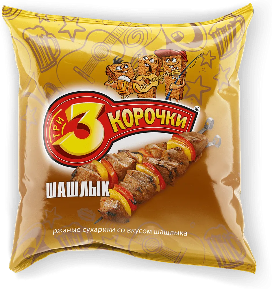 Crackers "3 Korochki" 80g BBQ