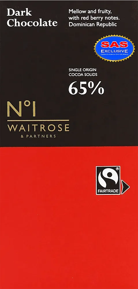 Շոկոլադե սալիկ մուգ «Waitrose & Partners Dark Chocolate» 100գ