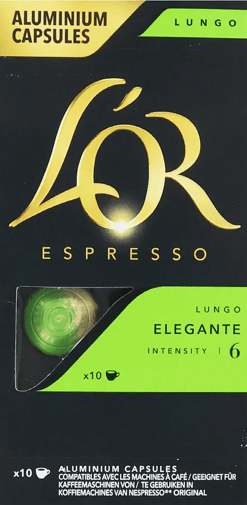 Պատիճ սուրճի «L'OR Espresso Lungo Elegante» 10 հատ, 52գ
