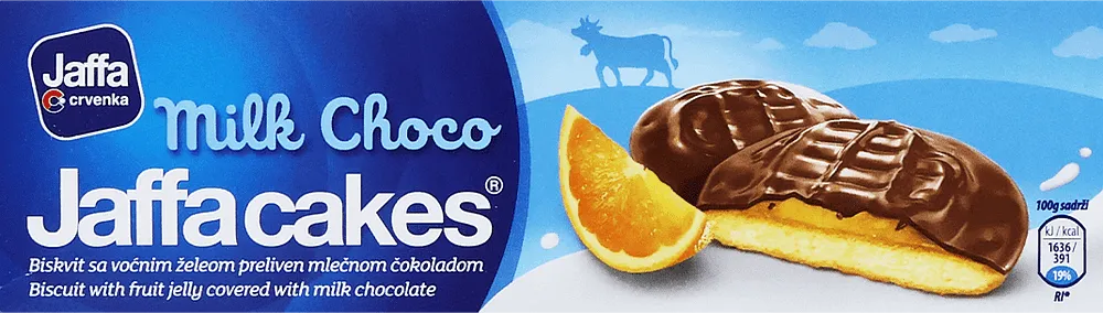 Biscuit with chocolate and orange flavour "Jaffa Milk Choco" 158g
