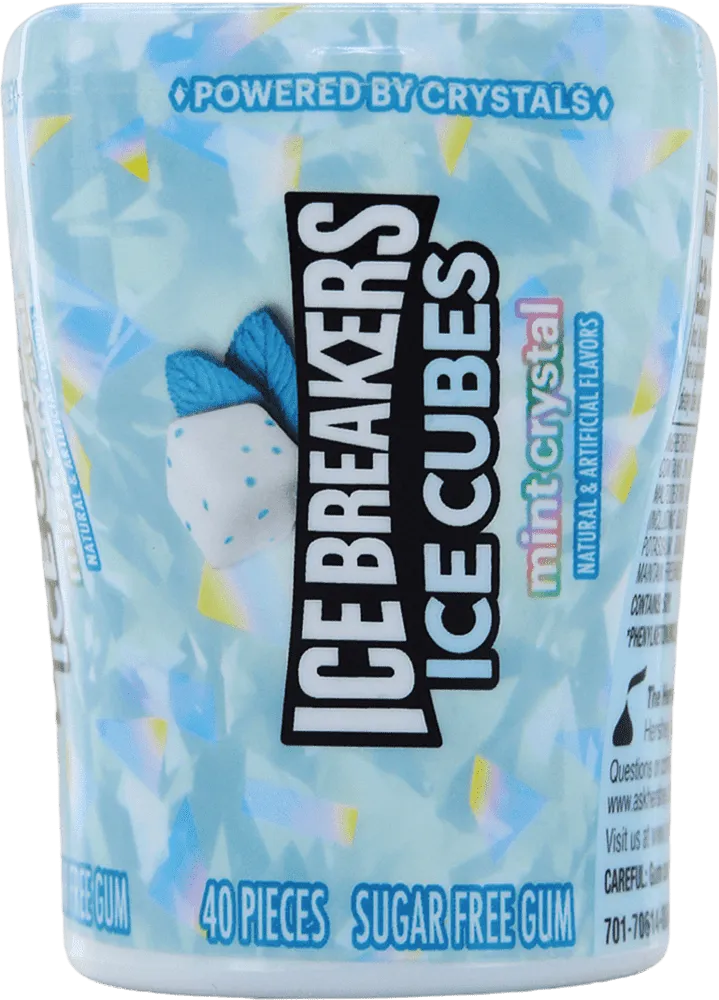 Chewing gum mint "Ice Breakers Ice Cubes Mint Crystal" 40 pcs
