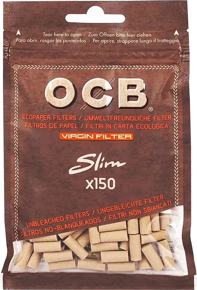 Hand rolling cigarette filter tips "OCB Slim" 150pcs