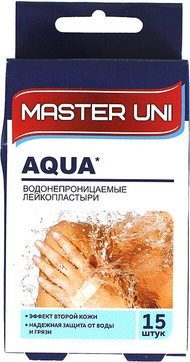 Лейкопластыри "Master Uni Aqua" 15шт.