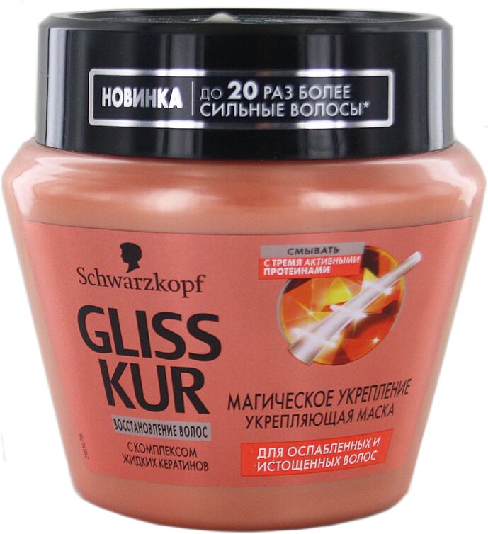 Маска для волос "Schwarzkopf Gliss Kur" 300мл