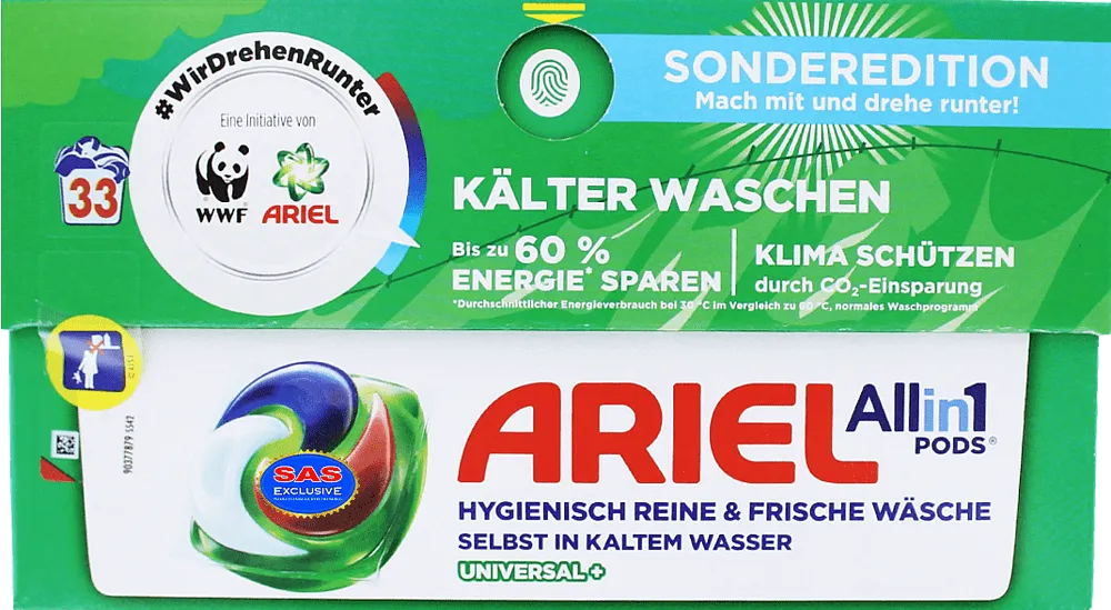 Universal washing capsules "Ariel Universal+" 33 pcs
