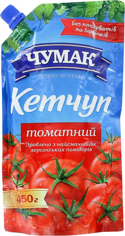 Кетчуп томатный "Чумак" 450г 