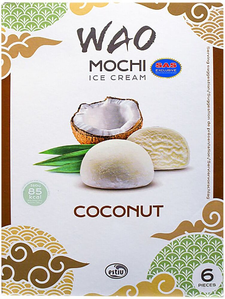 Мороженое кокосовое "Wao Mochi" 210г
