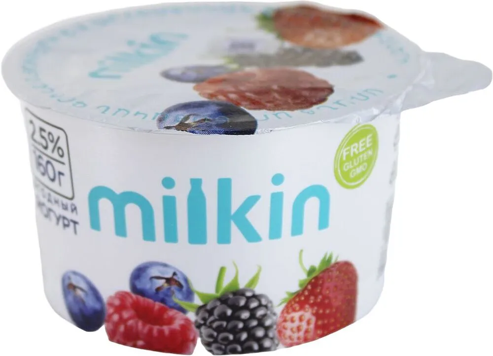 Yogurt berry "Milkin" 160g, richness: 2,5%
