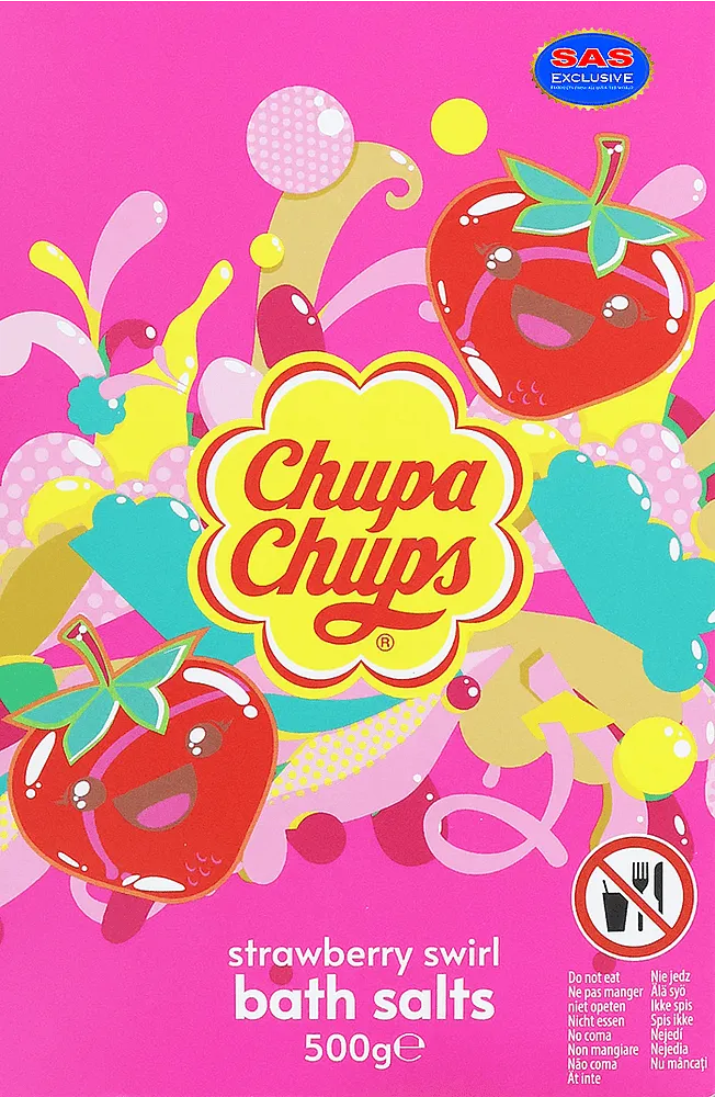 Լոգանքի աղ «Chupa Chups Strawberry Swirl» 500գ
