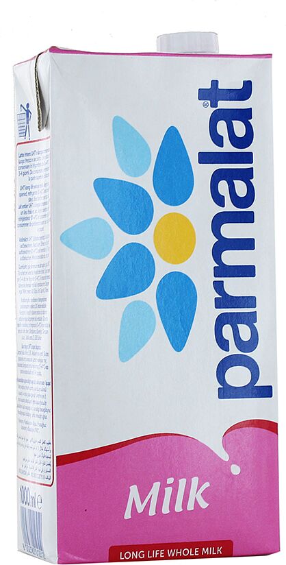 Milk ''Parmalat'' 1l, richness: 3.6%.