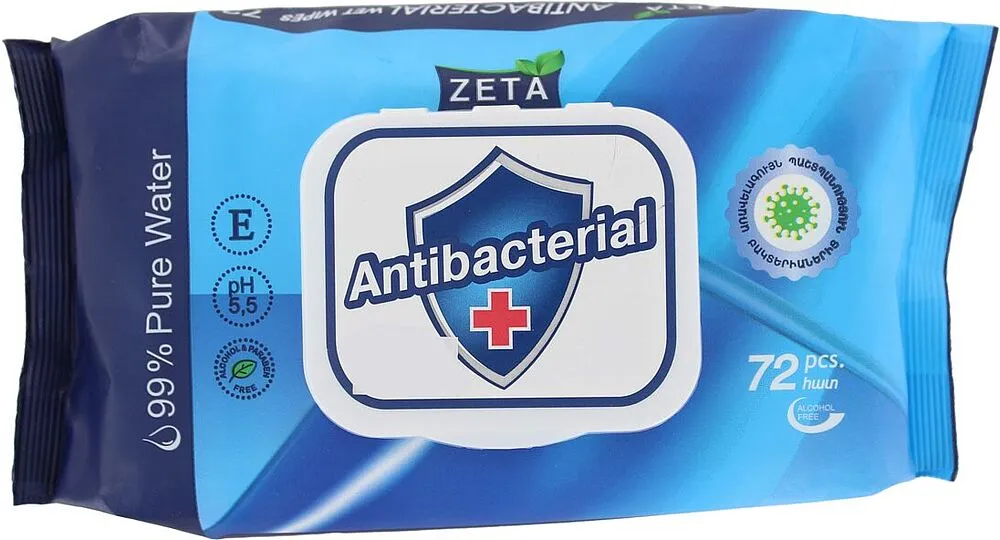 Wet wipes "Zeta" 72pcs.
