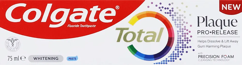 Toothpaste "Colgate Total Whitening Plaque" 75ml
