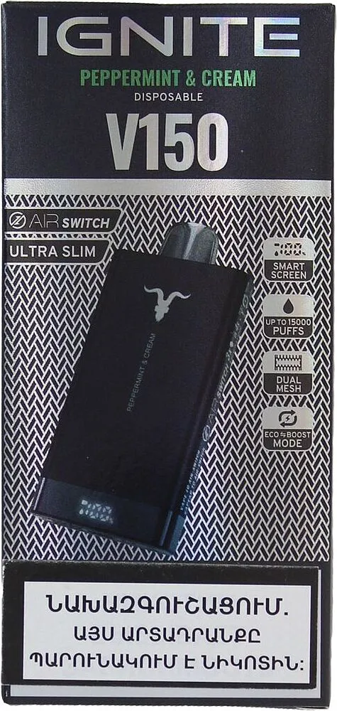 Electric pods with peppermint & cream flavor "Ignite" 15000 puffs
