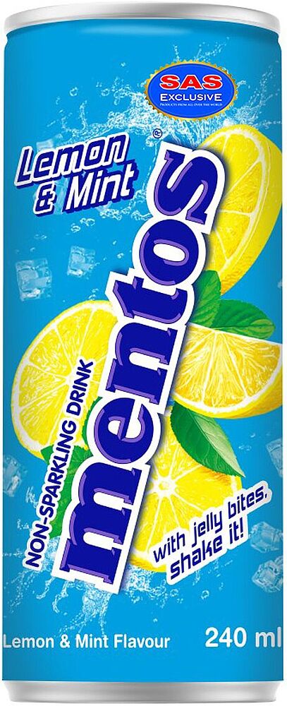 Non-carbonated drink "Mentos" 240ml Lemon & Mint