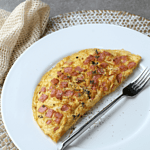 Omelette with ham