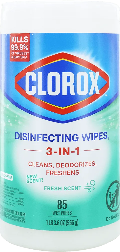 Անձեռոցիկ խոնավ հակաբակտերիալ «Clorox Fresh Scent 3 in 1» 85 հատ
