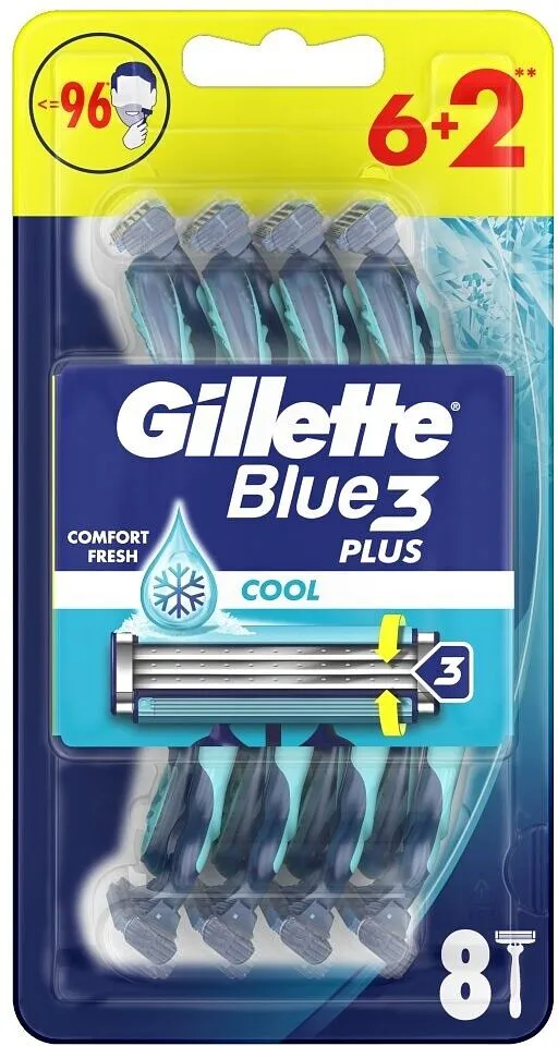 Shaving system "Gillette Blue 3 Cool" 8pcs