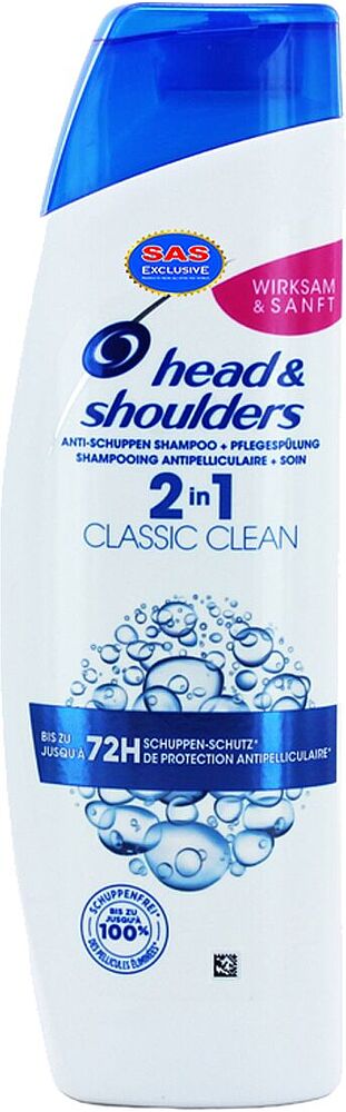 Shampoo-conditioner "Head & Shoulders Classic Clean" 250ml  	