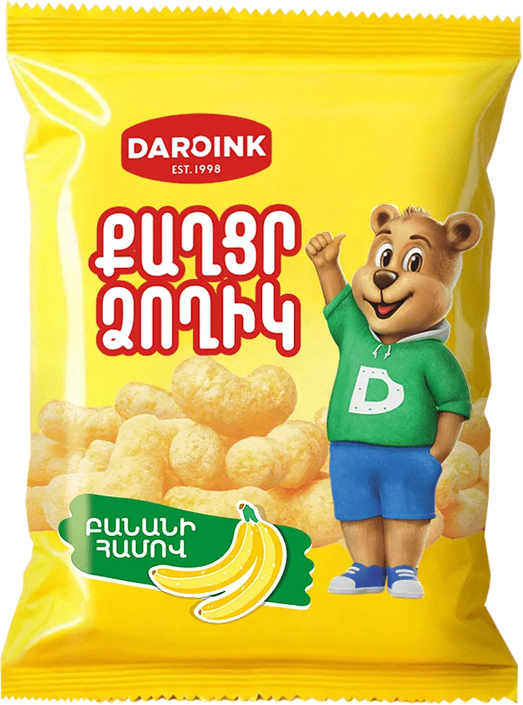 Banana corn sticks "Daroink" 80g 