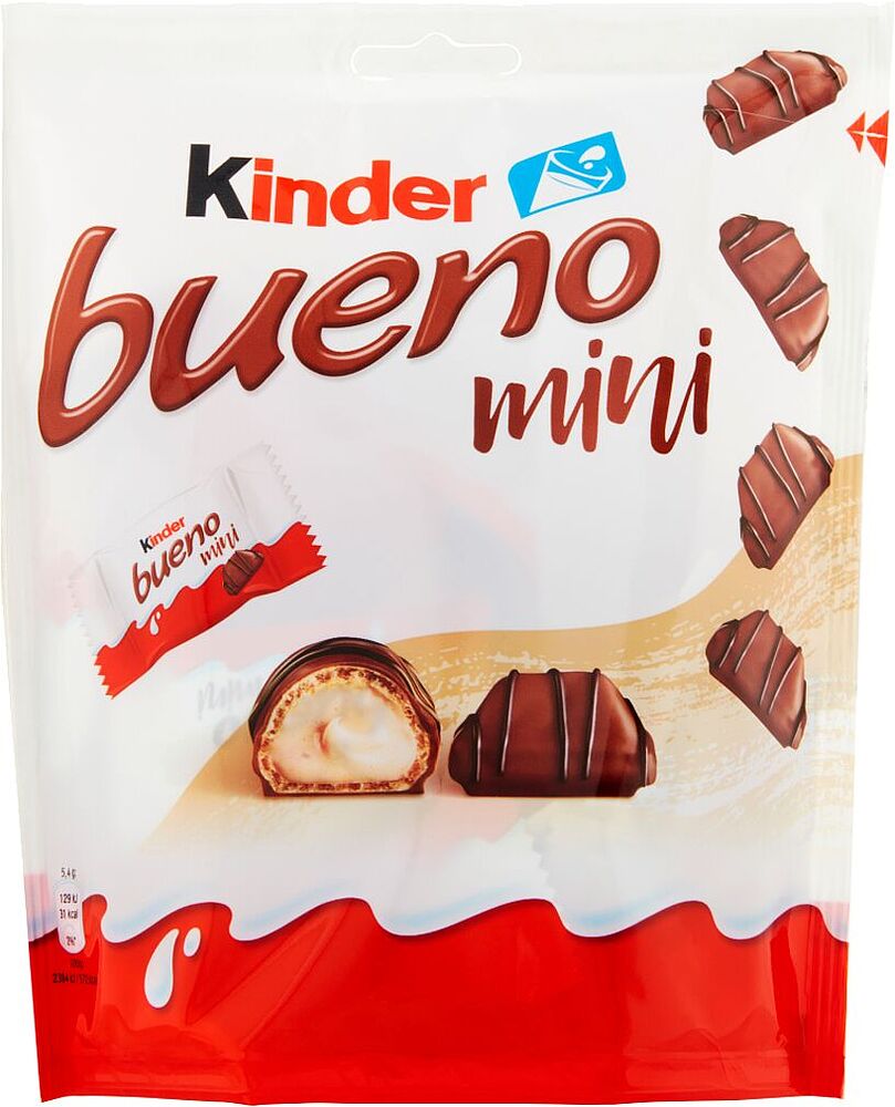 Вафли с ореховым и молочным кремом "Kinder Bueno Mini" 108г