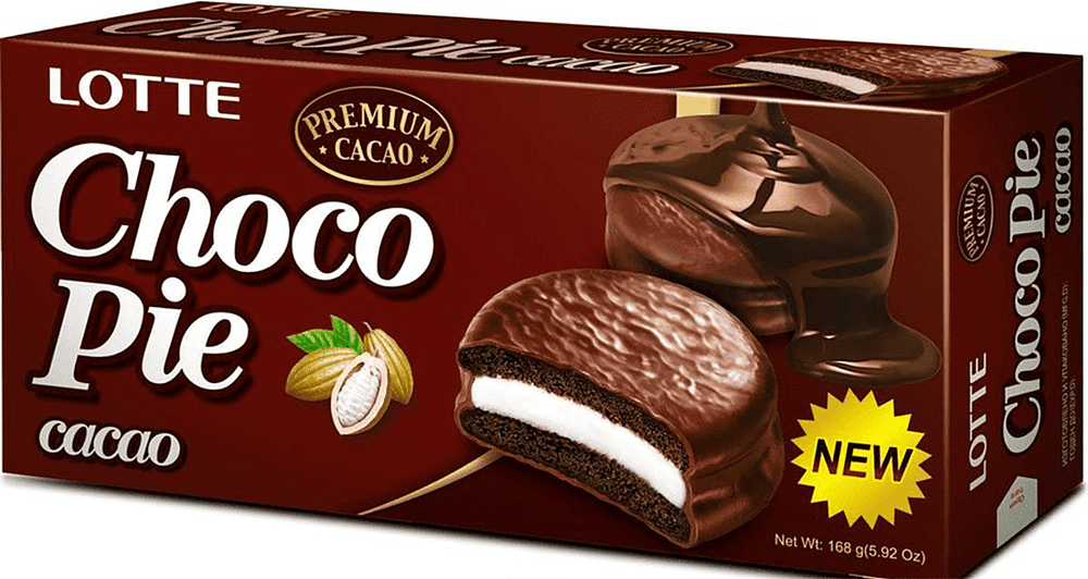 Թխվածքաբլիթ շոկոլադապատ «Choco Pie Lotte» 168գ