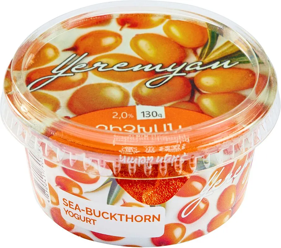 Sea buckthorn yogurt "Yeremyan Products" 130g, fat content: 2%
